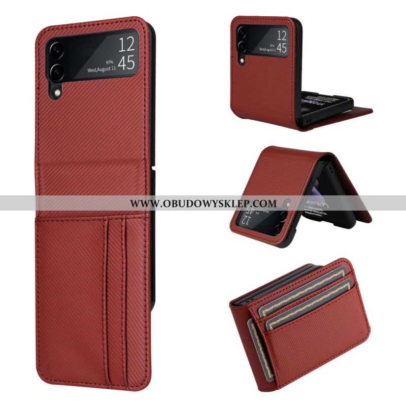 Case do Samsung Galaxy Z Flip 4 Etui Folio Etui Na Karty Retro Z Efektem Skóry