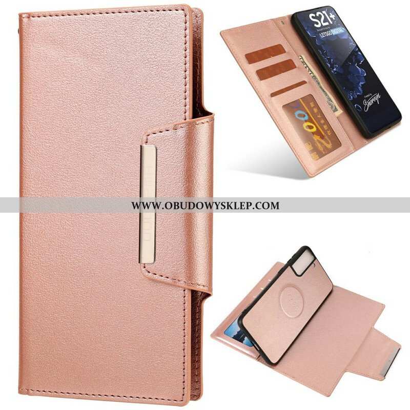 Etui Etui Folio do Samsung Galaxy S21 5G Odpinane Srebrne Zapięcie