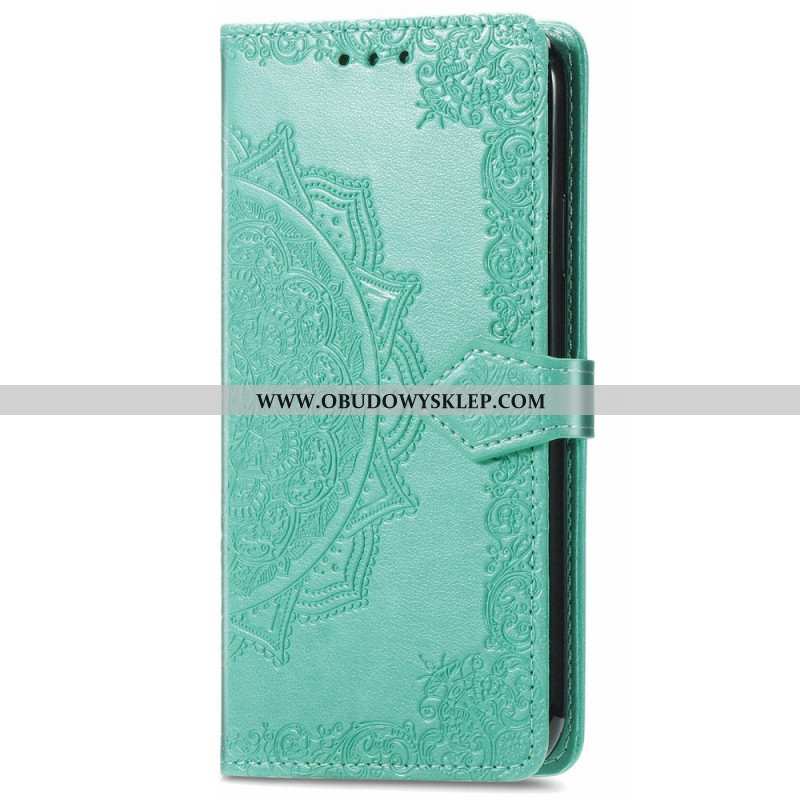 Etui Folio do Google Pixel 6A z Łańcuch Mandala Słoneczna Na Ramiączkach