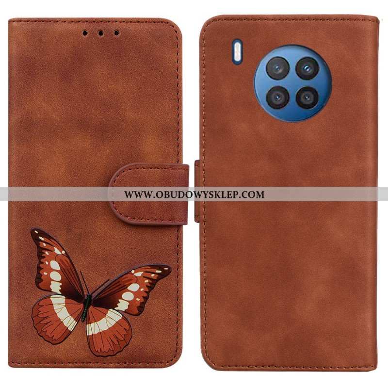 Etui Folio do Honor 50 Lite Motyl Dotykający Skóry