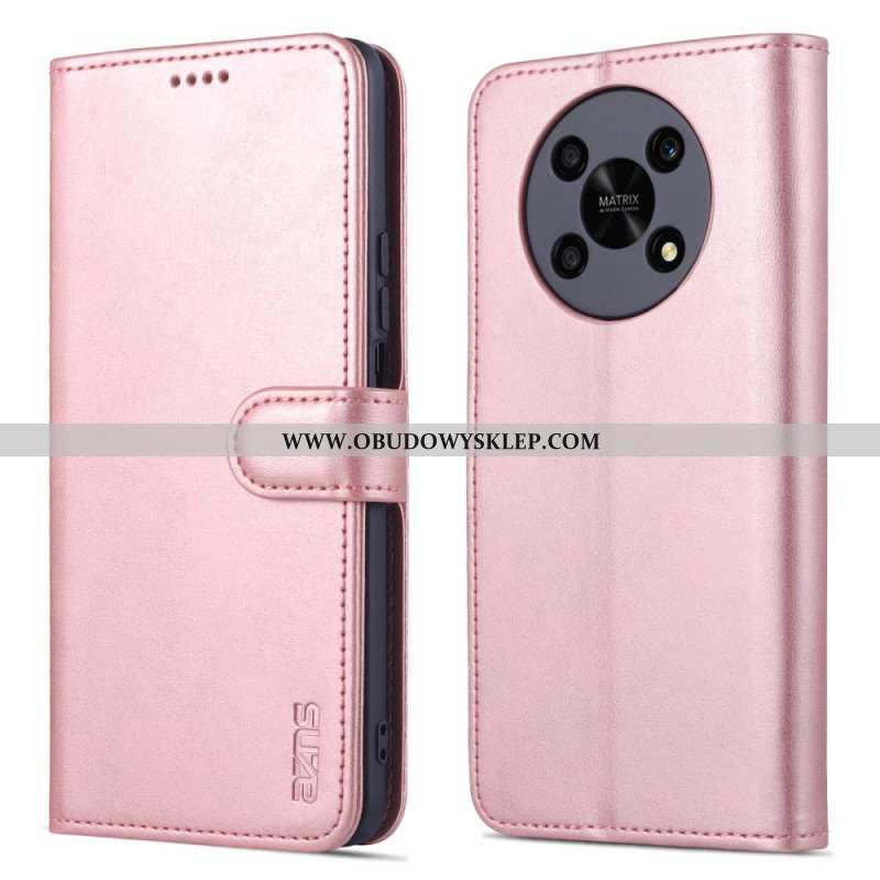 Etui Folio do Honor Magic 4 Lite 5G Efekt Skóry Azns