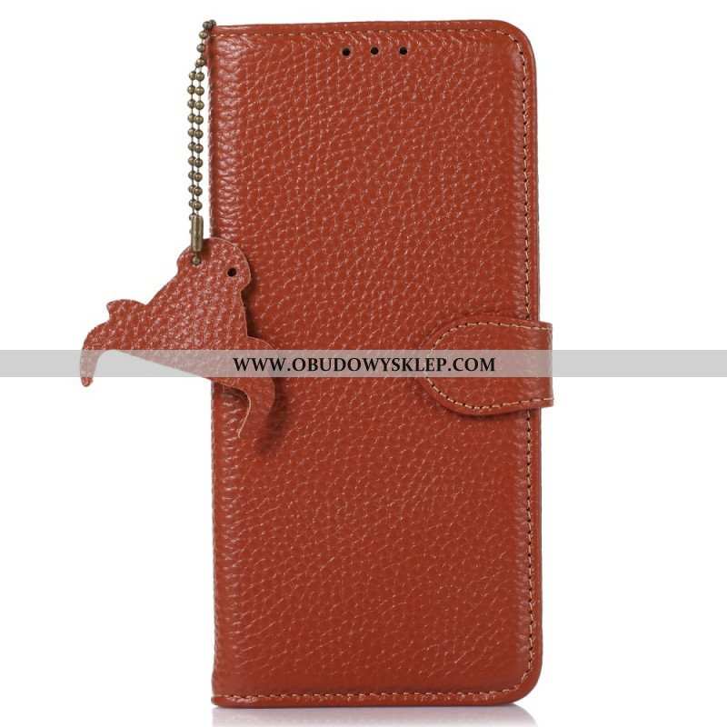 Etui Folio do Honor Magic 5 Lite Etui Ochronne Ochrona Rfid Z Prawdziwej Skóry