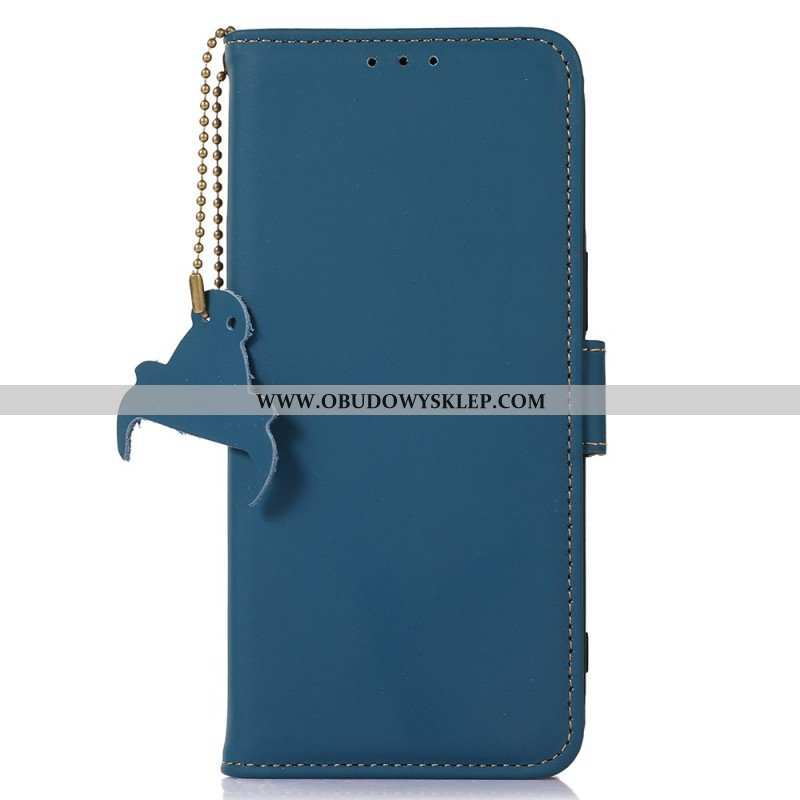 Etui Folio do Honor Magic 5 Lite Funkcja Rfid Z Prawdziwej Skóry