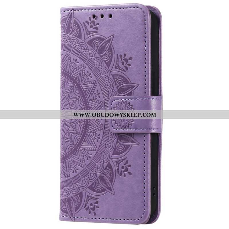 Etui Folio do Huawei Mate 50 Pro Mandala Sun Ze Smyczą