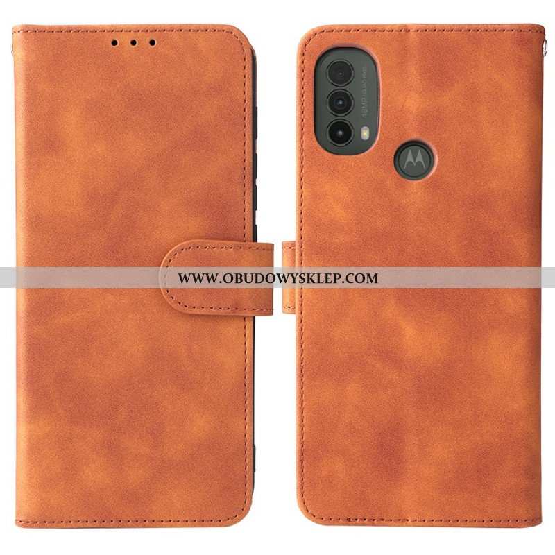 Etui Folio do Moto E40 / E30 / E20 Dotyk Skóry