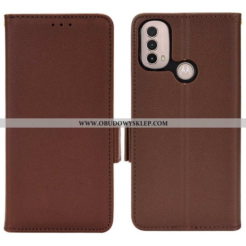 Etui Folio do Moto E40 / E30 / E20 Skórzany Futerał Flap Double Nowe Kolory