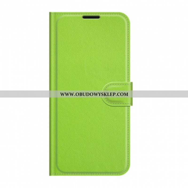 Etui Folio do Moto G100 Klasyczny Efekt Liczi