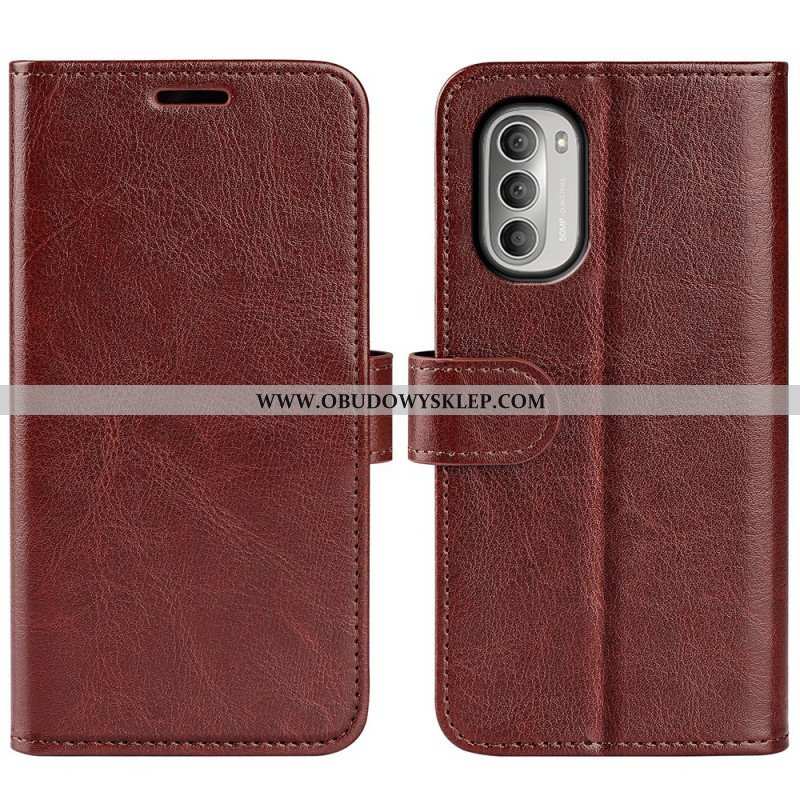 Etui Folio do Moto G51 5G Designerski Efekt Skóry