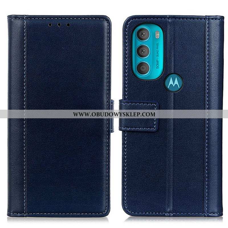 Etui Folio do Moto G71 5G Wersja Kolorowa Z Efektem Skóry