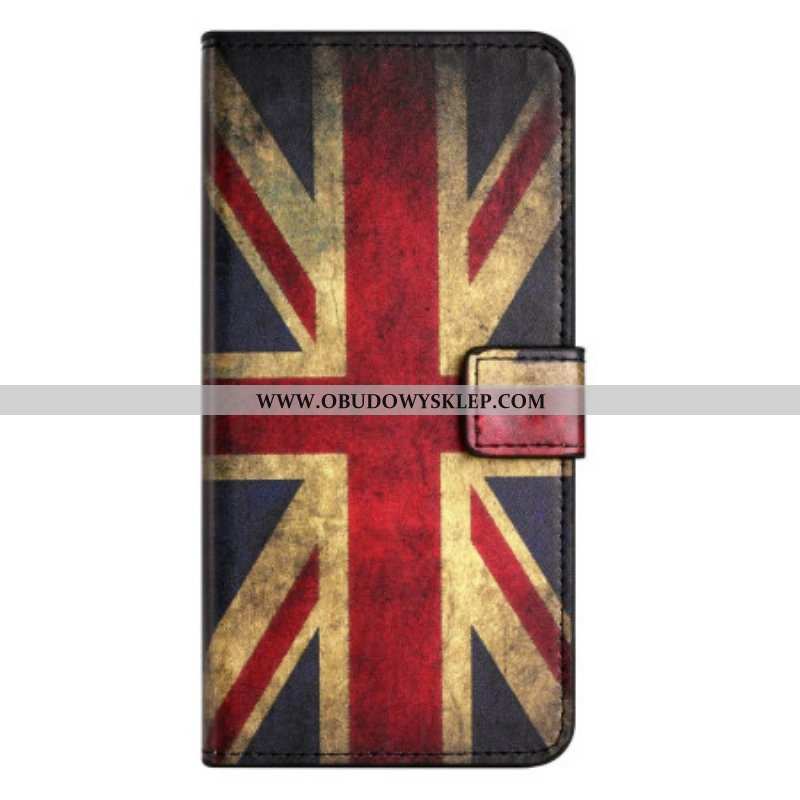 Etui Folio do OnePlus 10T 5G Vintage Angielska Flaga