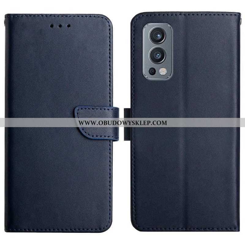 Etui Folio do OnePlus Nord 2 5G Prawdziwa Skóra Nappa