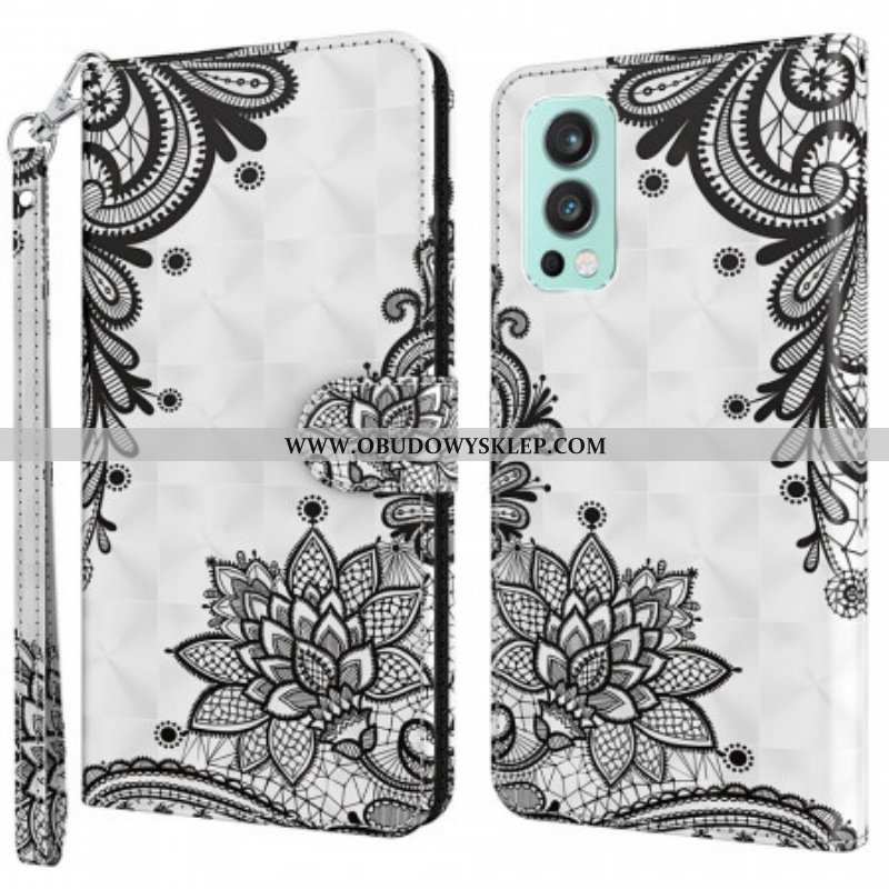 Etui Folio do OnePlus Nord 2 5G Szykowna Koronka