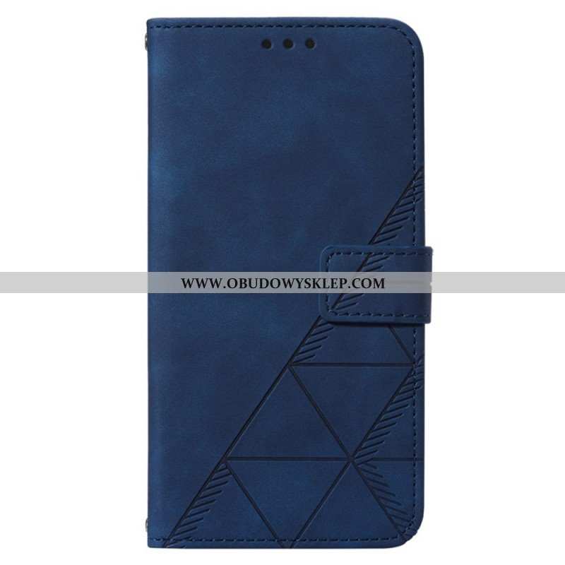 Etui Folio do OnePlus Nord 2T 5G Trójkąty Ze Smyczą