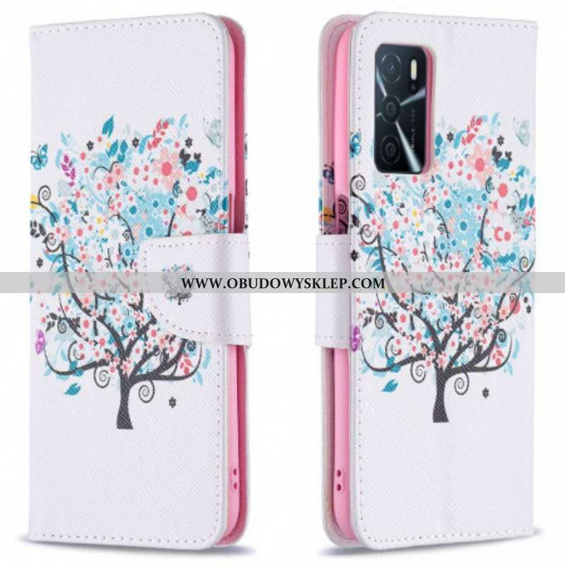 Etui Folio do Oppo A16 / A16s Kwitnące Drzewo