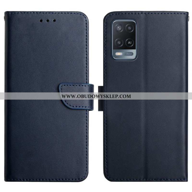 Etui Folio do Oppo A16 / A16s Prawdziwa Skóra Nappa