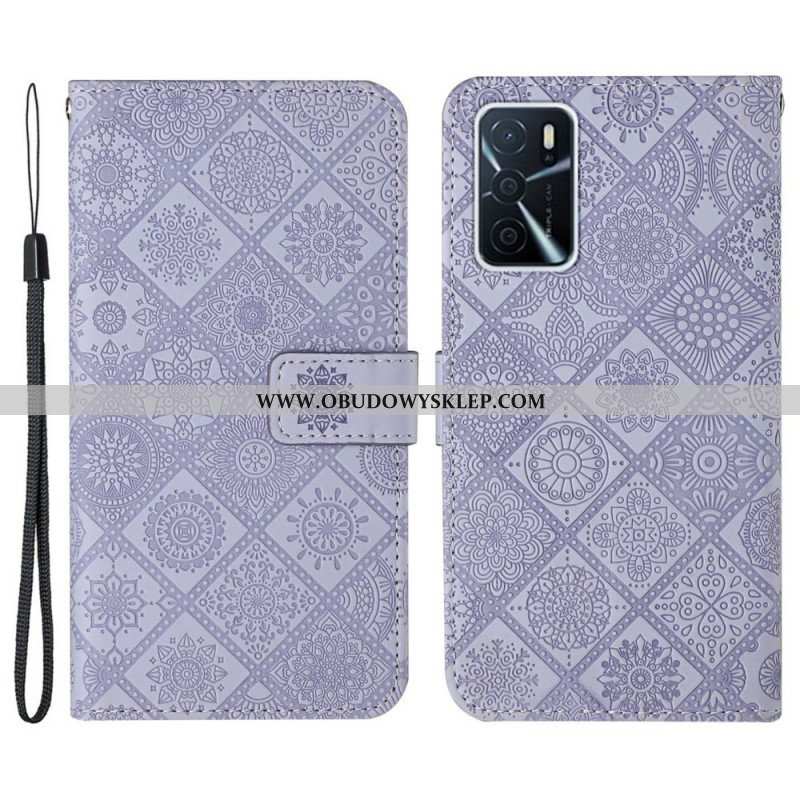 Etui Folio do Oppo A16 / A16s Wzór Gobelinu