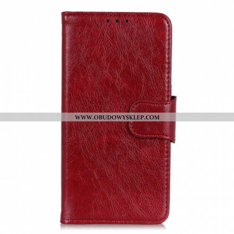 Etui Folio do Oppo A54 5G / A74 5G Dwoina Skóry Nappa