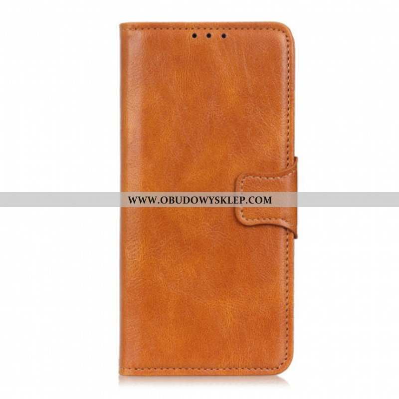 Etui Folio do Oppo A54 5G / A74 5G Dwustronne Zapięcie Z Efektem Skóry