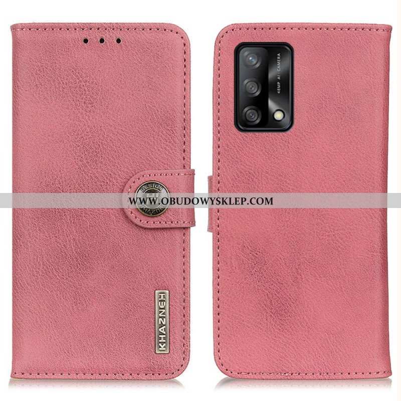 Etui Folio do Oppo A74 4G Imitacja Skóry Khazneh