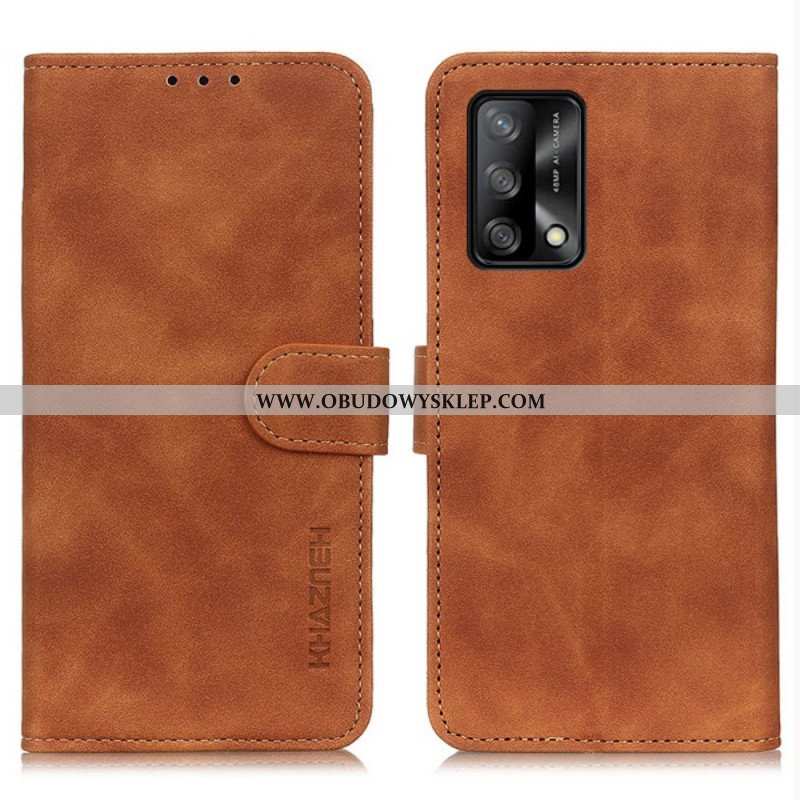 Etui Folio do Oppo A74 4G Khazneh Efekt Skóry W Stylu Vintage