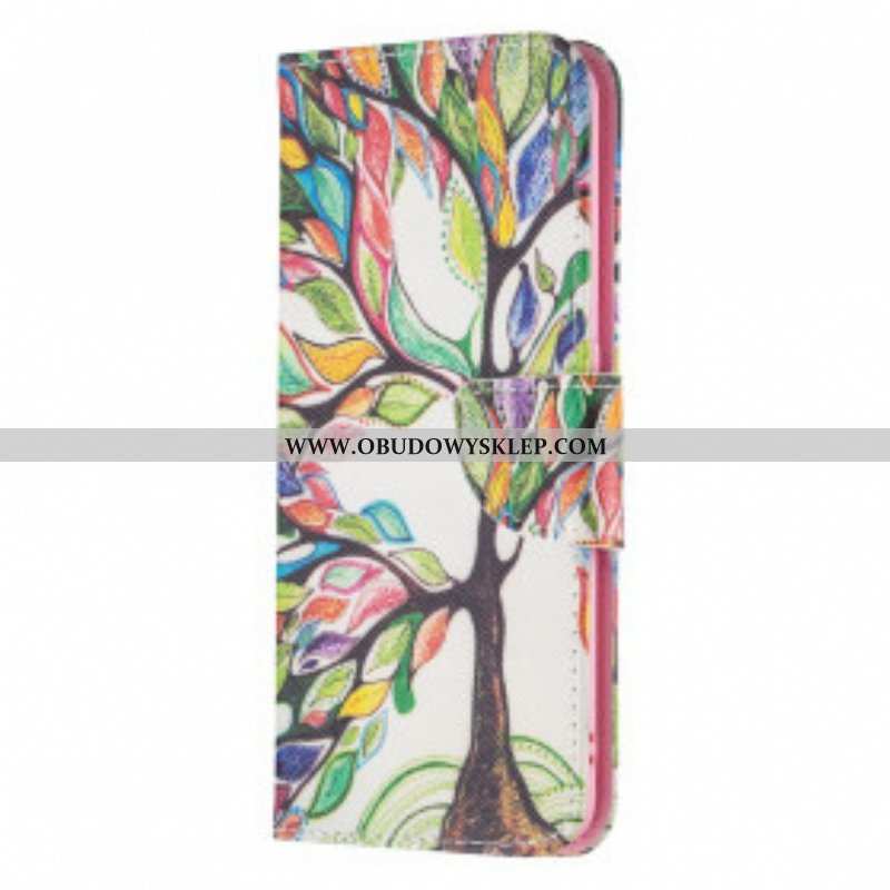 Etui Folio do Oppo A94 5G Kolorowe Drzewo