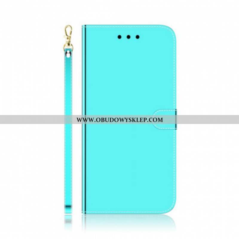 Etui Folio do Oppo A94 5G Osłona Lusterka Ze Sztucznej Skóry