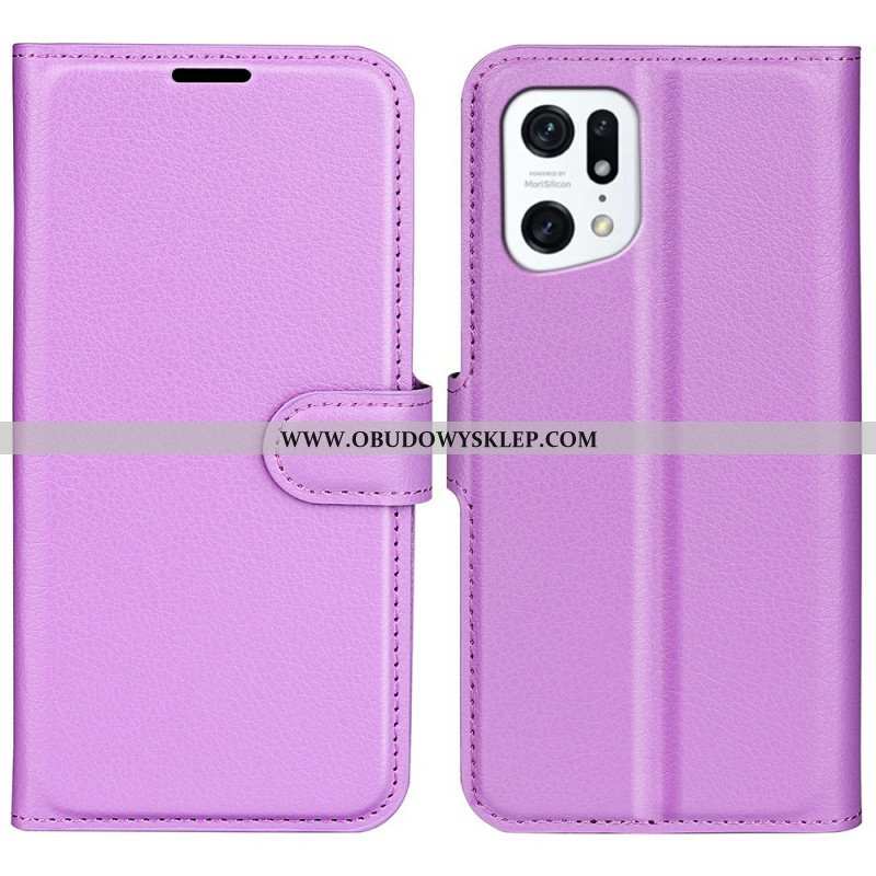 Etui Folio do Oppo Find X5 Klasyczny