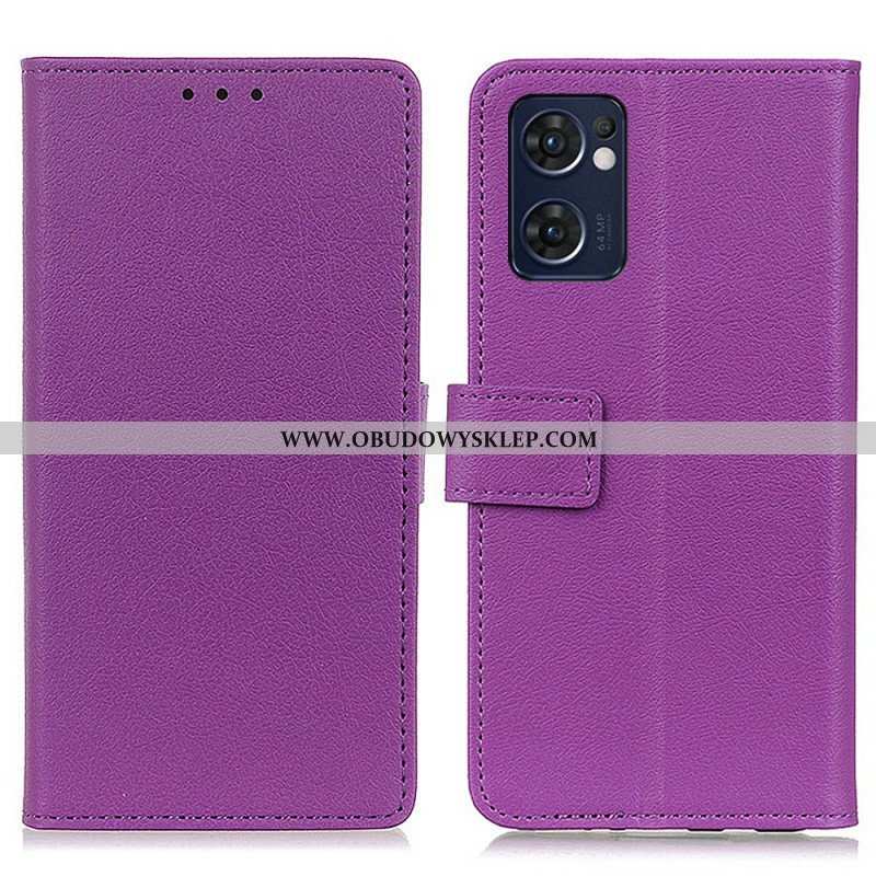 Etui Folio do Oppo Find X5 Lite Klasyczny Efekt Skóry