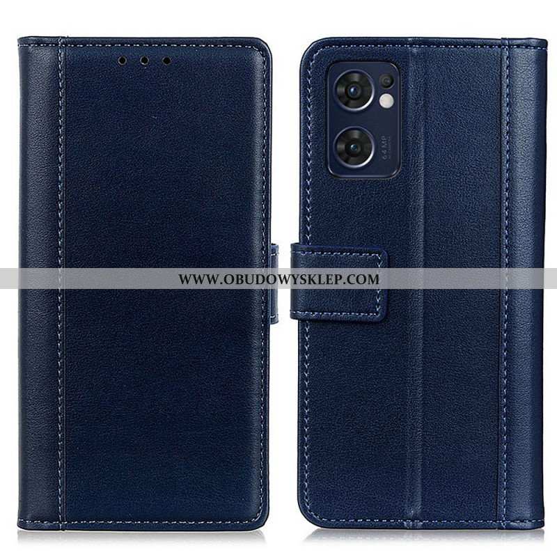 Etui Folio do Oppo Find X5 Lite Kolorowa Wersja Skóry Dwoinowej