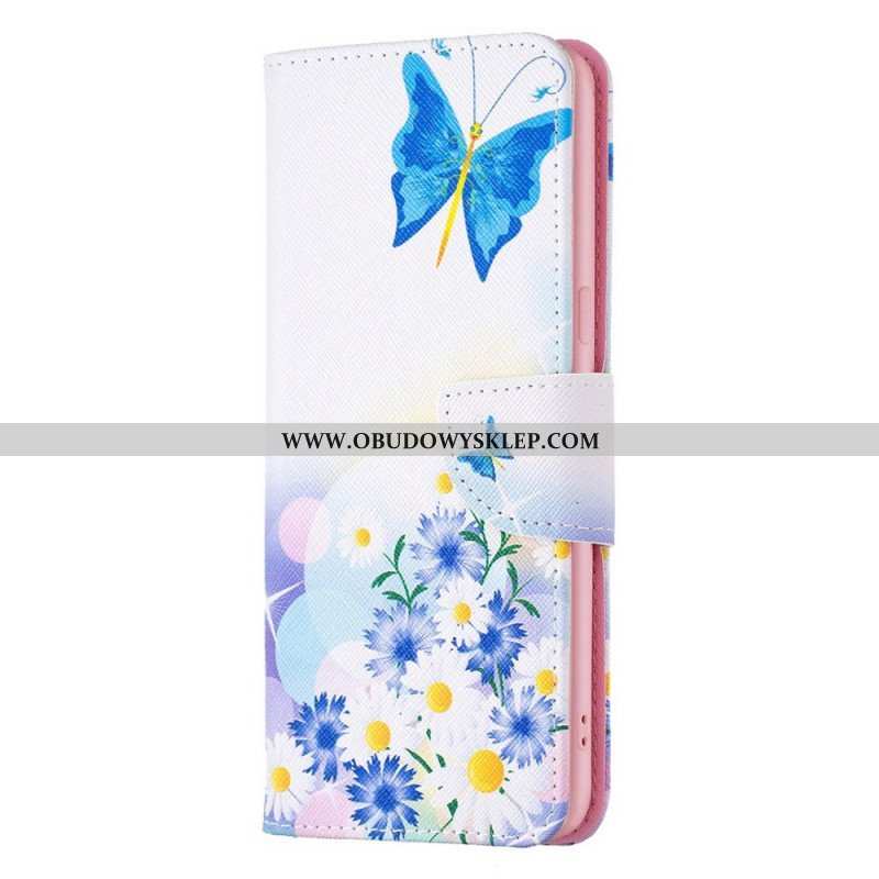 Etui Folio do Oppo Find X5 Lite Malowane Motyle