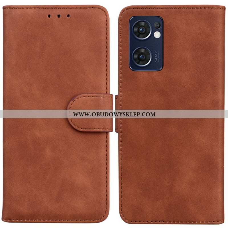 Etui Folio do Oppo Find X5 Lite Motyl Dotykający Skóry