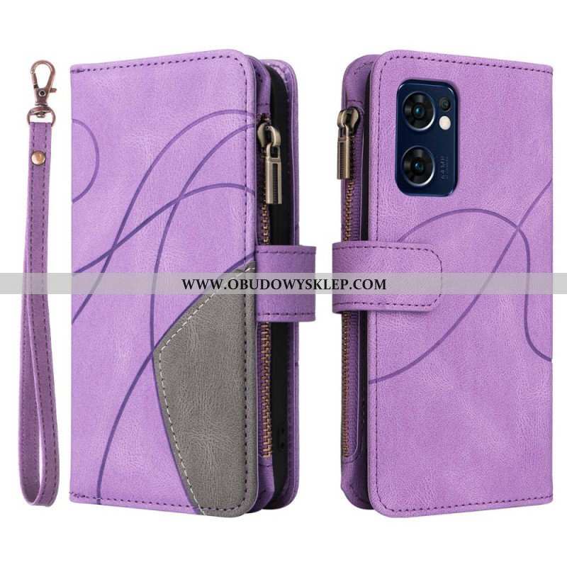 Etui Folio do Oppo Find X5 Lite Wielofunkcyjny Dwukolorowy