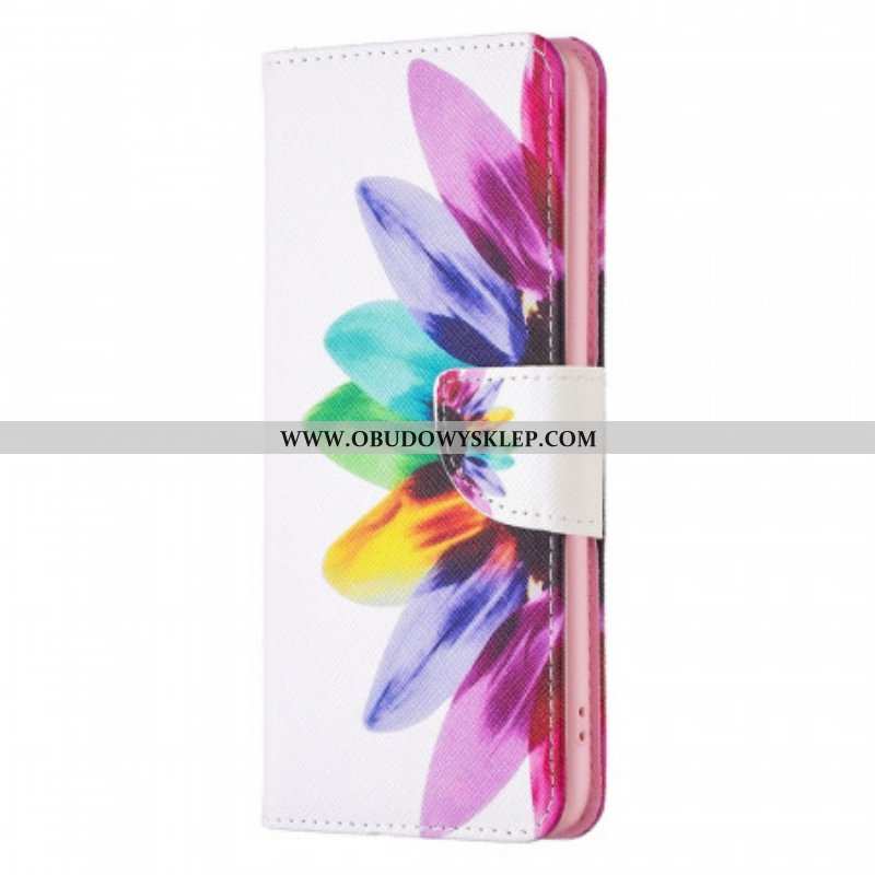 Etui Folio do Oppo Find X5 Pro Akwarela Kwiat