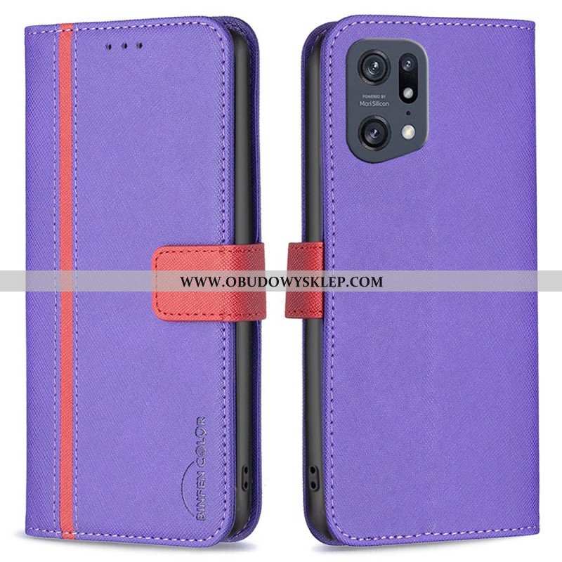 Etui Folio do Oppo Find X5 Pro Tetxuré Binfen Color Ze Sztucznej Skóry