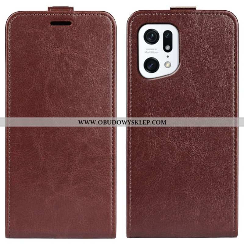 Etui Folio do Oppo Find X5 Skórzany Futerał Składany