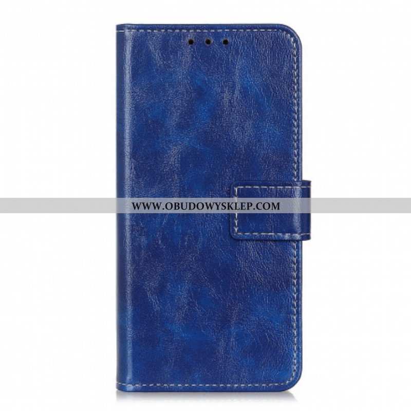 Etui Folio do Oppo Reno 6 5G Błyszczące I Odsłonięte Szwy