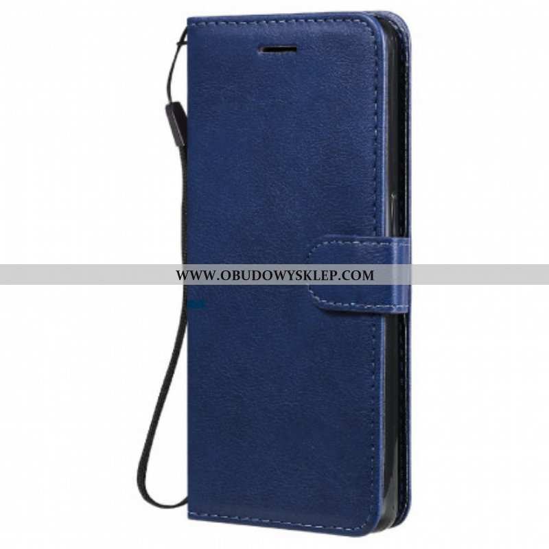 Etui Folio do Oppo Reno 6 5G z Łańcuch Solid Color Series Strappy