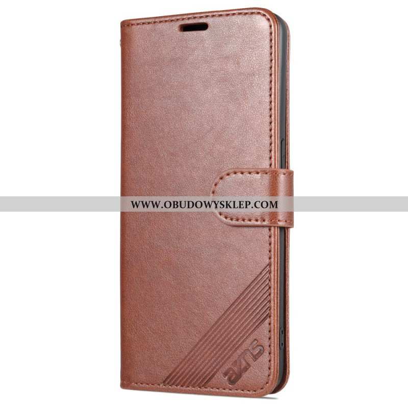 Etui Folio do Oppo Reno 8 Lite Stylizacja Skóry Azns