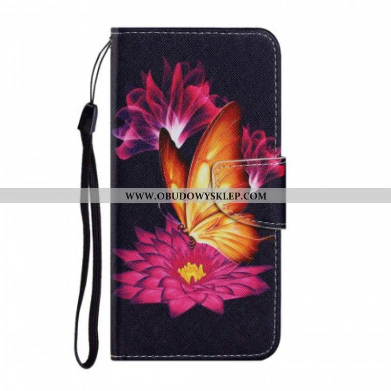 Etui Folio do Poco M4 Pro 5G Motyl I Lotos