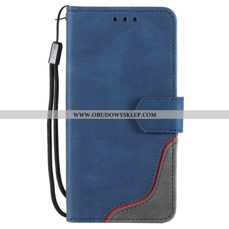 Etui Folio do Poco M4 Pro 5G Skóra Dwoinowa W Dotyku