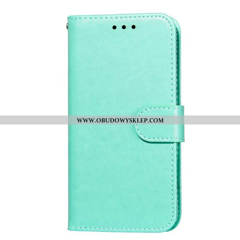 Etui Folio do Poco M4 Pro 5G z Łańcuch Solid Color Series Strappy