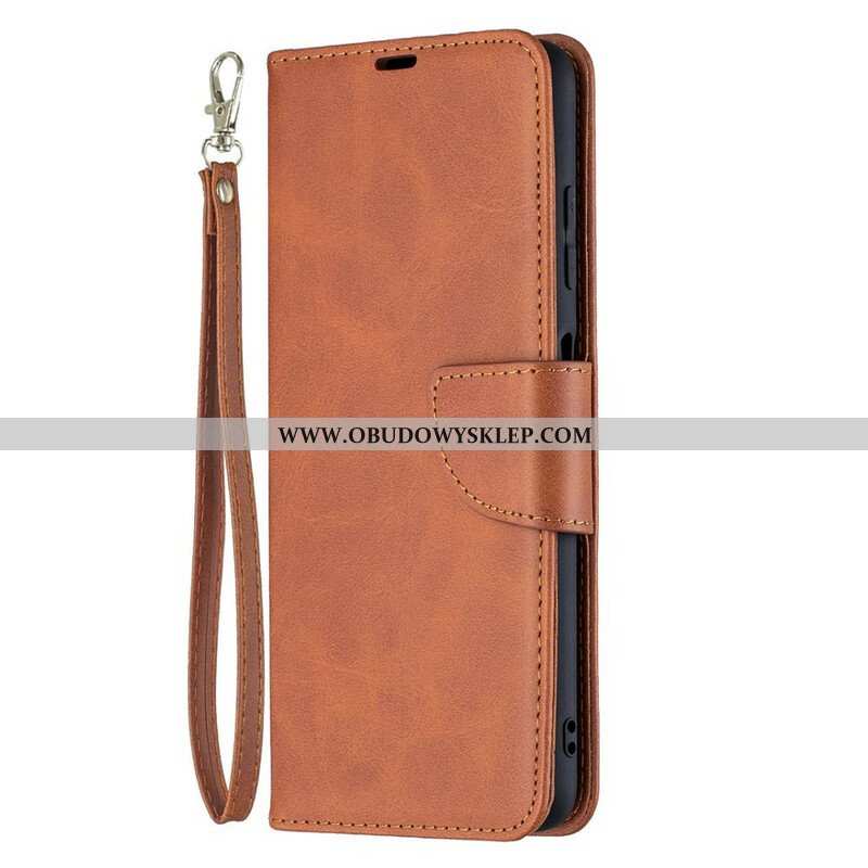 Etui Folio do Poco X3 / X3 Pro / X3 NFC Skórzany Futerał Gładka Klapa Ukośna