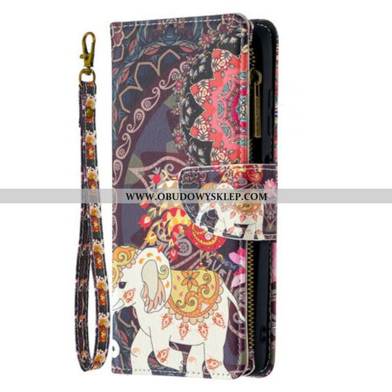 Etui Folio do Poco X3 / X3 Pro / X3 NFC Zapinana Na Zamek Kieszeń Słonia