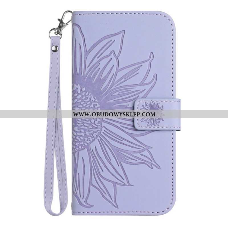 Etui Folio do Poco X5 5G Kwiat Z Smyczem