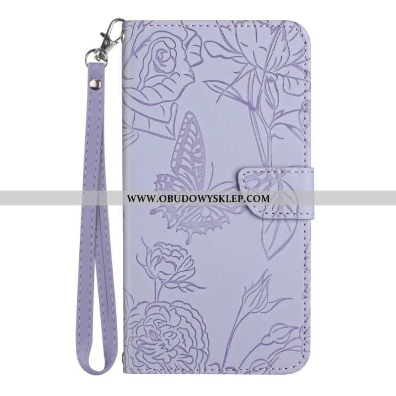 Etui Folio do Poco X5 5G Motyle I Smycz