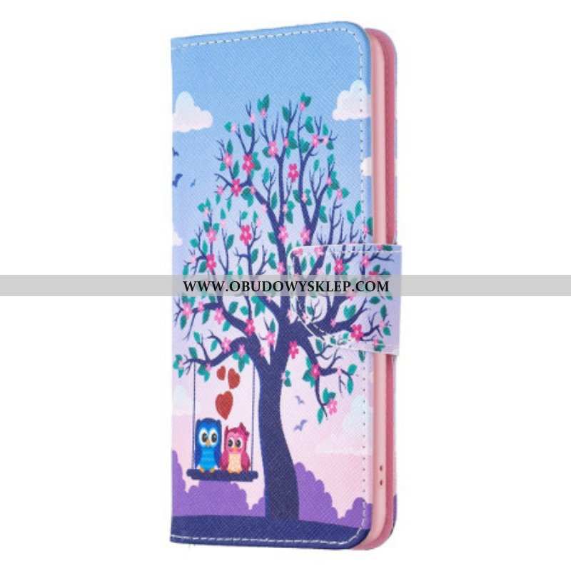 Etui Folio do Poco X5 5G Sowy Na Huśtawce