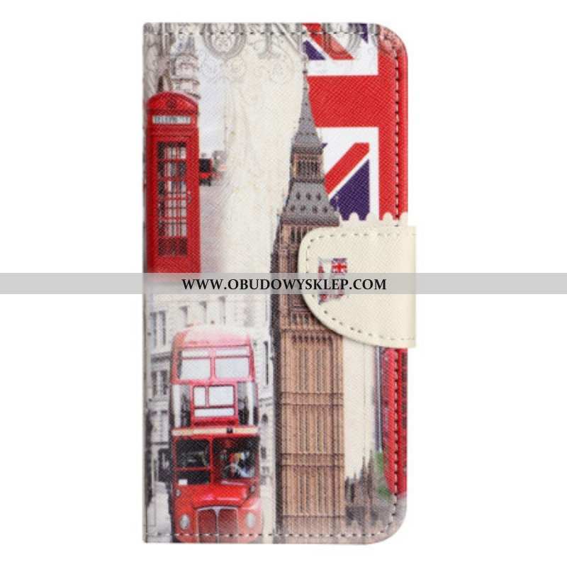 Etui Folio do Poco X5 5G Życie W Londynie