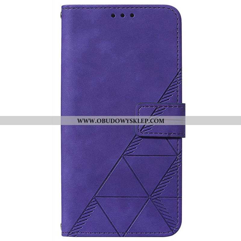 Etui Folio do Realme 9 Pro 5G Efekt Skóry Piramidy