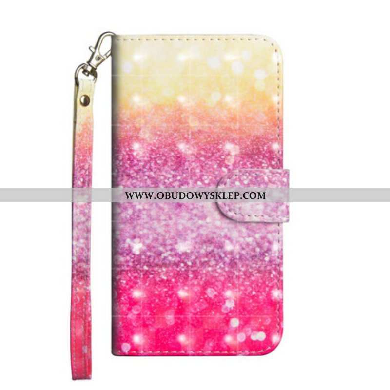 Etui Folio do Realme C11 Magenta Brokatowy Gradient