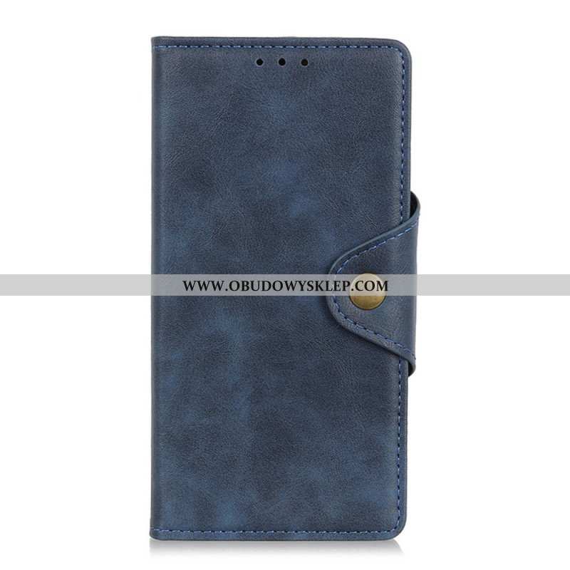 Etui Folio do Samsung Galaxy A13 5G / A04s Guzik Ze Sztucznej Skóry